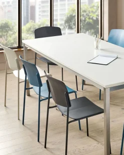 Esszimmerstuhl Kunststoff Blau 4Er Set Astoria