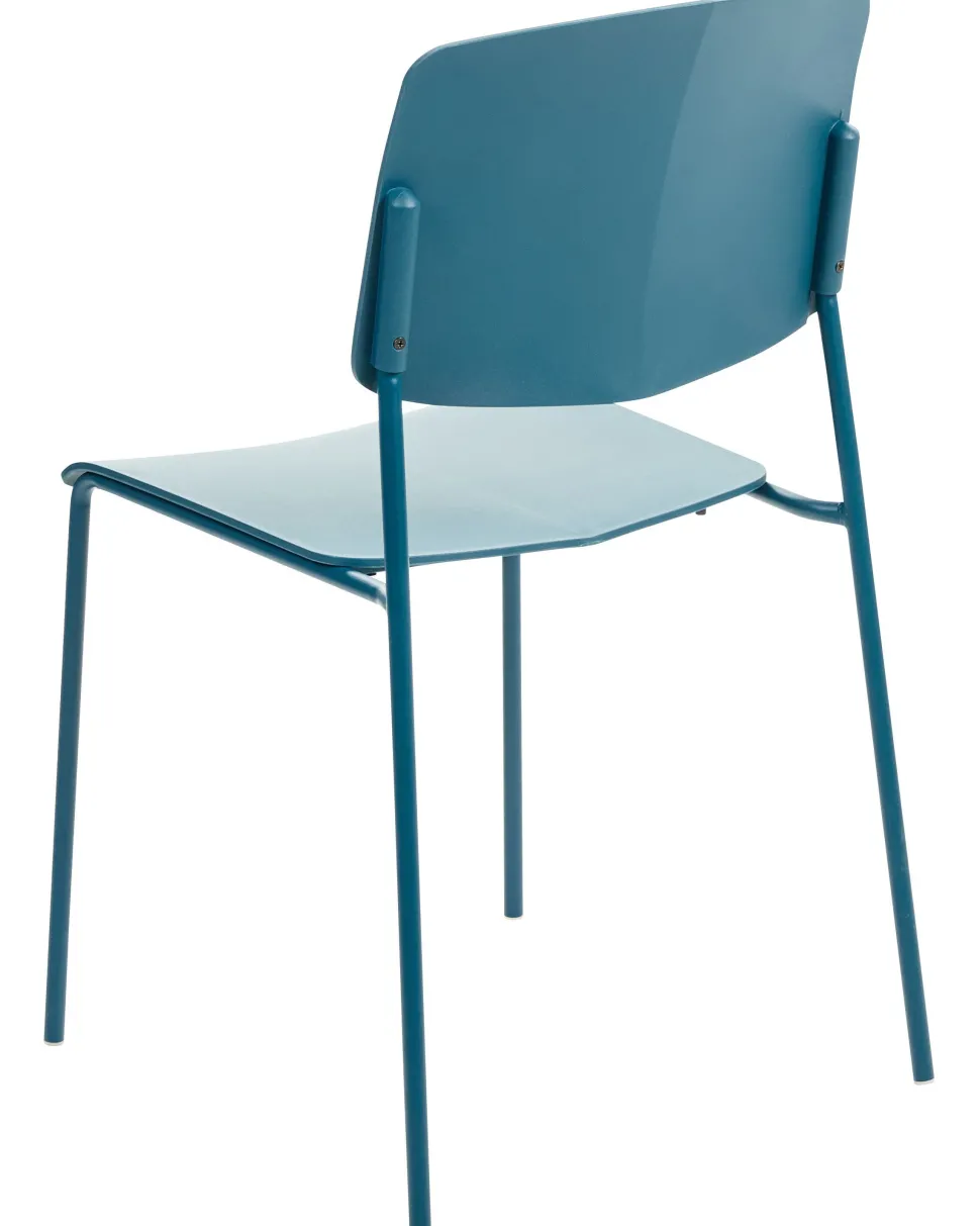 Esszimmerstuhl Kunststoff Blau 4Er Set Astoria
