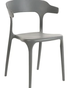 Esszimmerstuhl Kunststoff Grau 8Er Set Gubbio