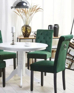 Esszimmerstuhl Mit Ring Samtstoff Grun 2Er Set Velva Ii