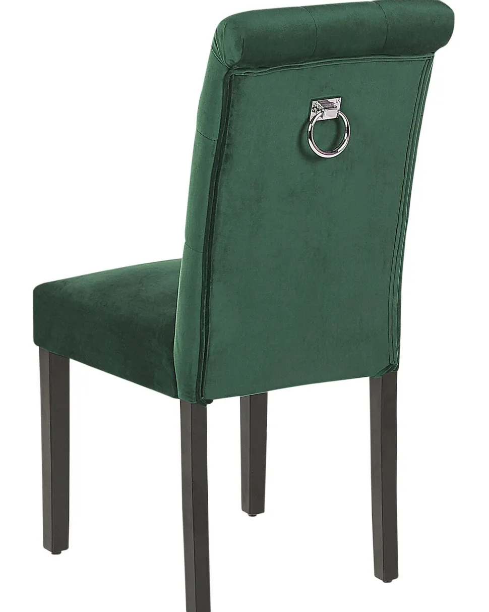 Esszimmerstuhl Mit Ring Samtstoff Grun 2Er Set Velva Ii