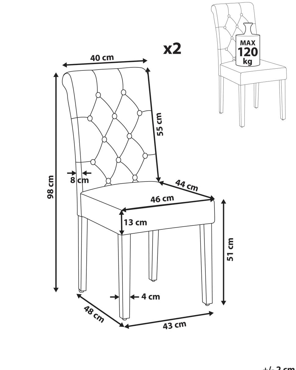 Esszimmerstuhl Mit Ring Samtstoff Grun 2Er Set Velva Ii