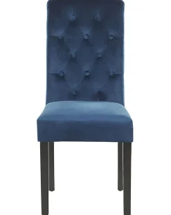 Esszimmerstuhl Mit Ring Samtstoff Blau 2Er Set Velva Ii