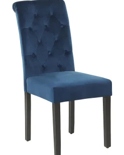 Esszimmerstuhl Mit Ring Samtstoff Blau 2Er Set Velva Ii