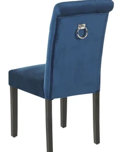 Esszimmerstuhl Mit Ring Samtstoff Blau 2Er Set Velva Ii