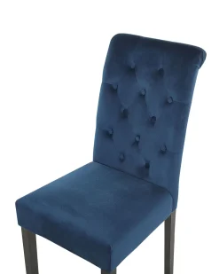Esszimmerstuhl Mit Ring Samtstoff Blau 2Er Set Velva Ii
