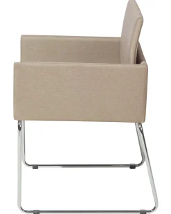 Esszimmerstuhl Polsterbezug Beige 2Er Set Gomez