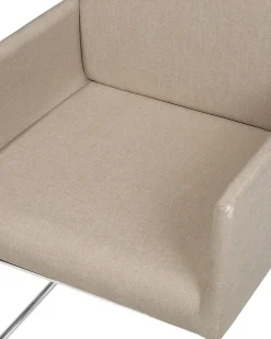 Esszimmerstuhl Polsterbezug Beige 2Er Set Gomez