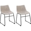 Esszimmerstuhl Polsterbezug Beige 2Er Set Batavia