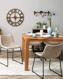 Esszimmerstuhl Polsterbezug Beige 2Er Set Batavia