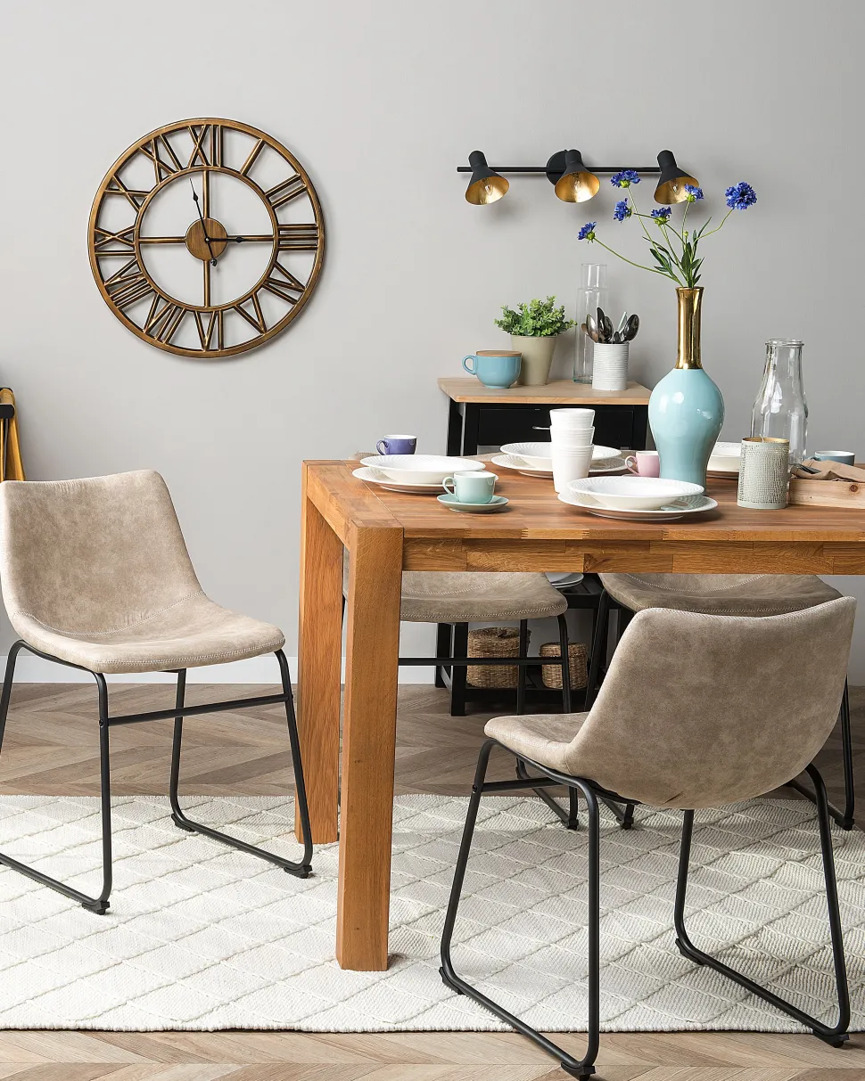 Esszimmerstuhl Polsterbezug Beige 2Er Set Batavia