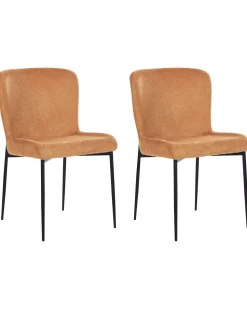 Esszimmerstuhl Polsterbezug Orange 2Er Set Ada