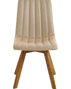 Esszimmerstuhl Polsterbezug Beige 2Er Set Calgary