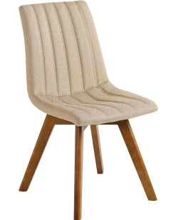 Esszimmerstuhl Polsterbezug Beige 2Er Set Calgary