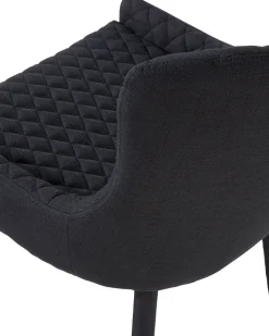 Esszimmerstuhl Polsterbezug Schwarz 2Er Set Solano