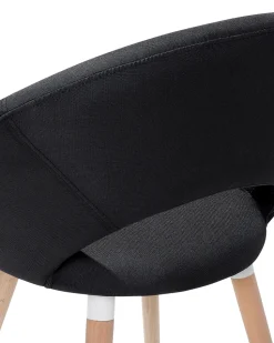 Esszimmerstuhl Polsterbezug Schwarz 2Er Set Roslyn