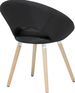 Esszimmerstuhl Polsterbezug Schwarz 2Er Set Roslyn