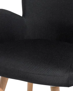 Esszimmerstuhl Polsterbezug Schwarz 2Er Set Brookville