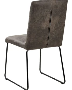 Esszimmerstuhl Polsterbezug Dunkelgrau 2Er Set Nevada