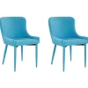 Esszimmerstuhl Polsterbezug Blau 2Er Set Solano