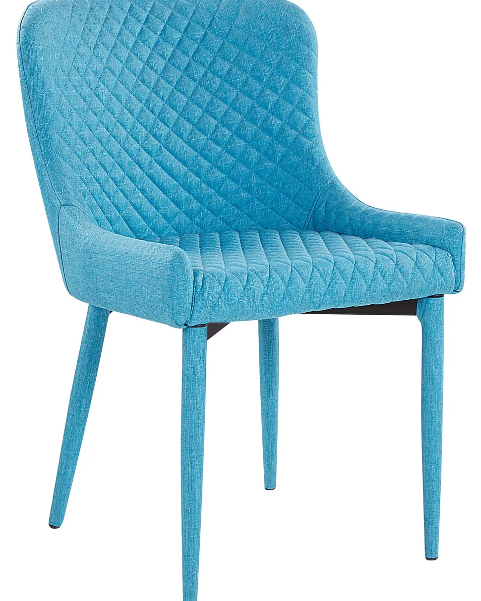 Esszimmerstuhl Polsterbezug Blau 2Er Set Solano