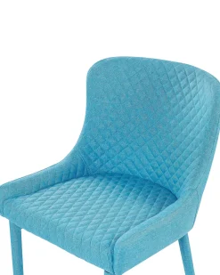 Esszimmerstuhl Polsterbezug Blau 2Er Set Solano