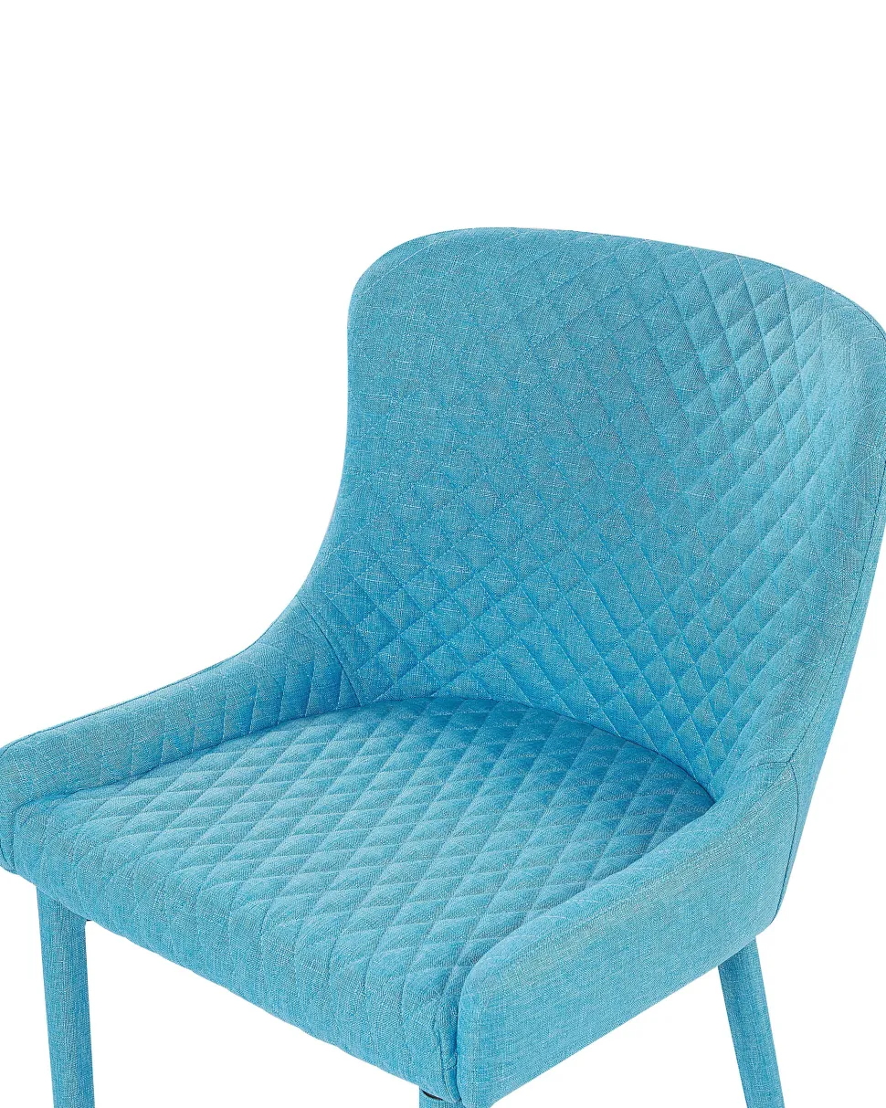 Esszimmerstuhl Polsterbezug Blau 2Er Set Solano