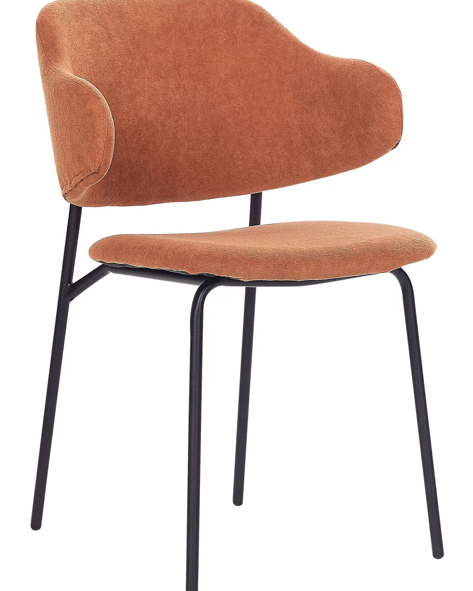 Esszimmerstuhl Polsterbezug Orange 2Er Set Kenai