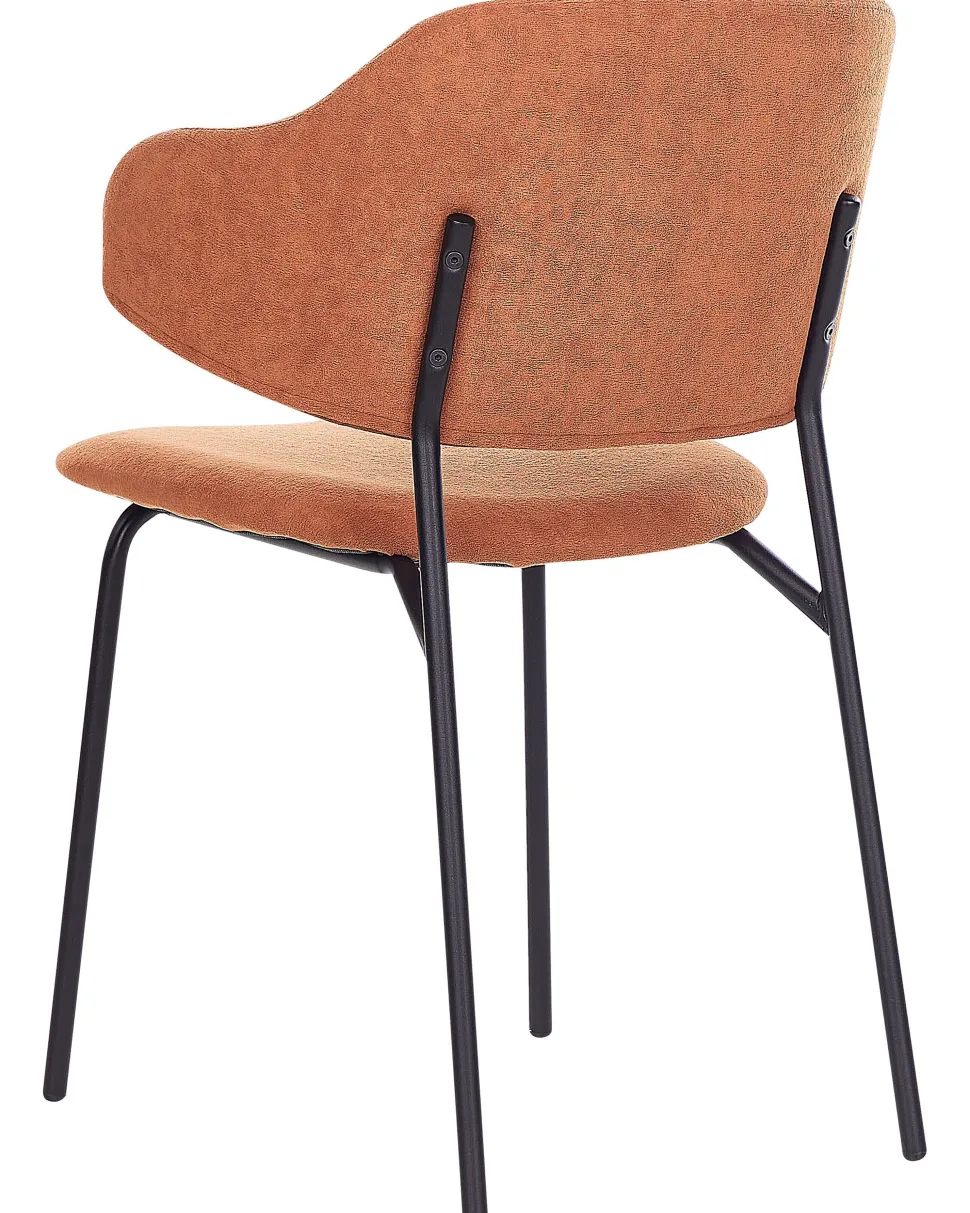 Esszimmerstuhl Polsterbezug Orange 2Er Set Kenai