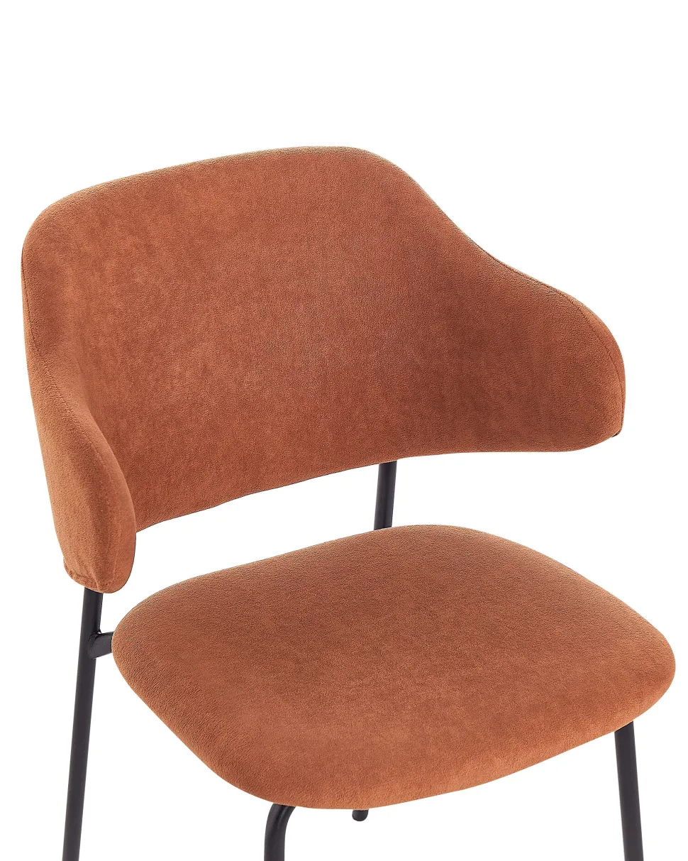 Esszimmerstuhl Polsterbezug Orange 2Er Set Kenai