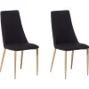 Esszimmerstuhl Polsterbezug Schwarz 2Er Set Clayton