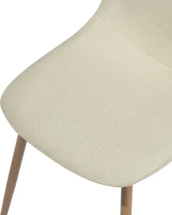 Esszimmerstuhl Polsterbezug Beige 2Er Set Bruce