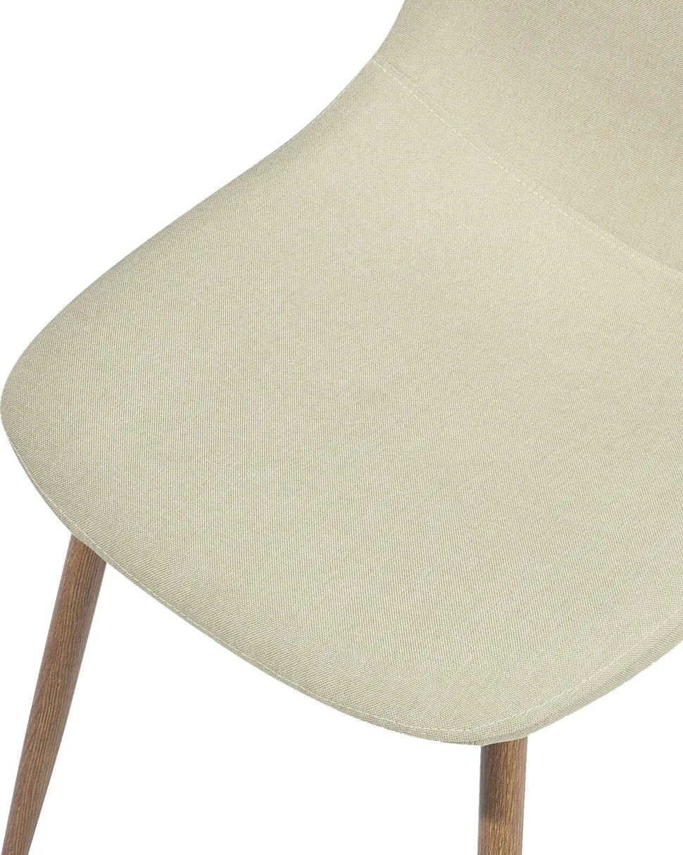 Esszimmerstuhl Polsterbezug Beige 2Er Set Bruce