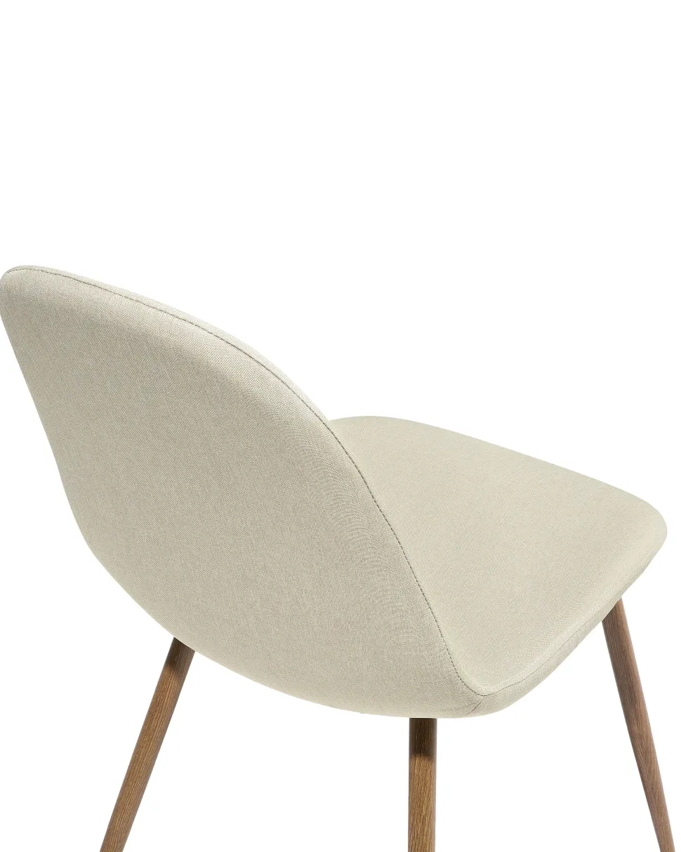 Esszimmerstuhl Polsterbezug Beige 2Er Set Bruce