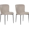 Esszimmerstuhl Polsterbezug Taupe 2Er Set Ada