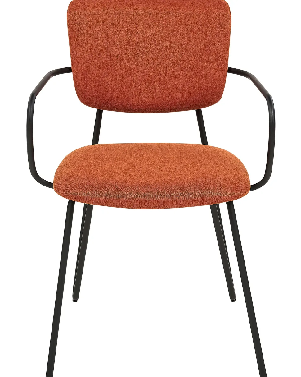 Esszimmerstuhl Polsterbezug Orange 2Er Set Elko