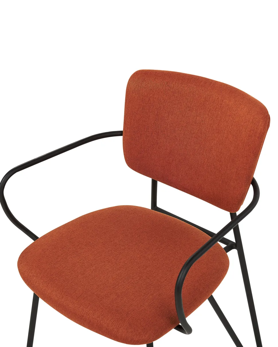 Esszimmerstuhl Polsterbezug Orange 2Er Set Elko