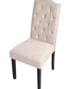 Esszimmerstuhl Polsterbezug Creme 2Er Set Shirley