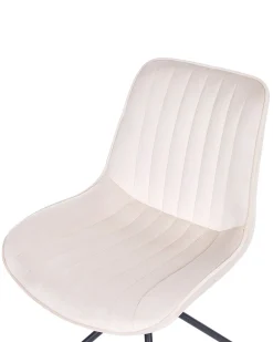 Esszimmerstuhl Samtstoff Beige 2Er Set Navasota