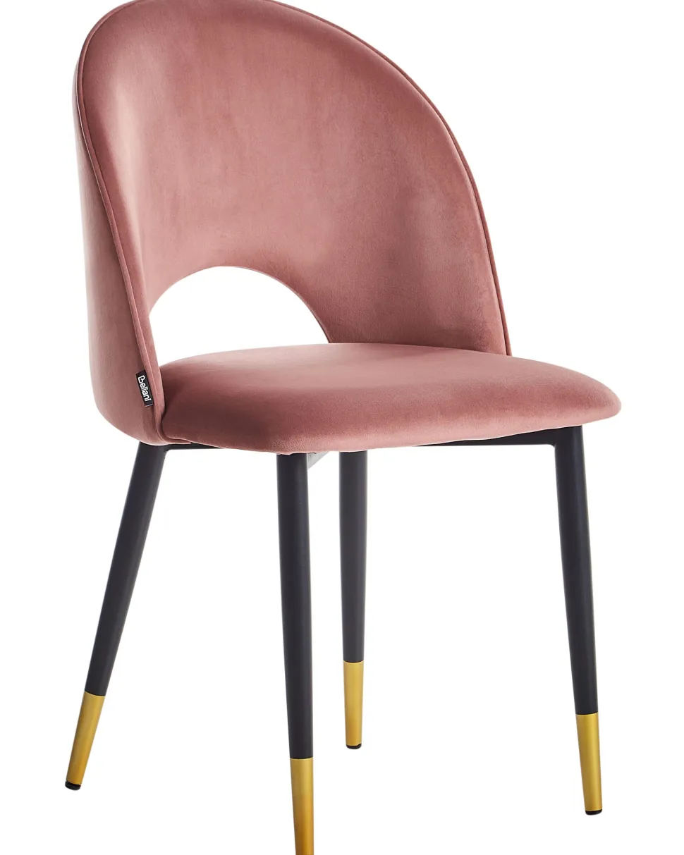 Esszimmerstuhl Samtstoff Rosa 2Er Set Magalia