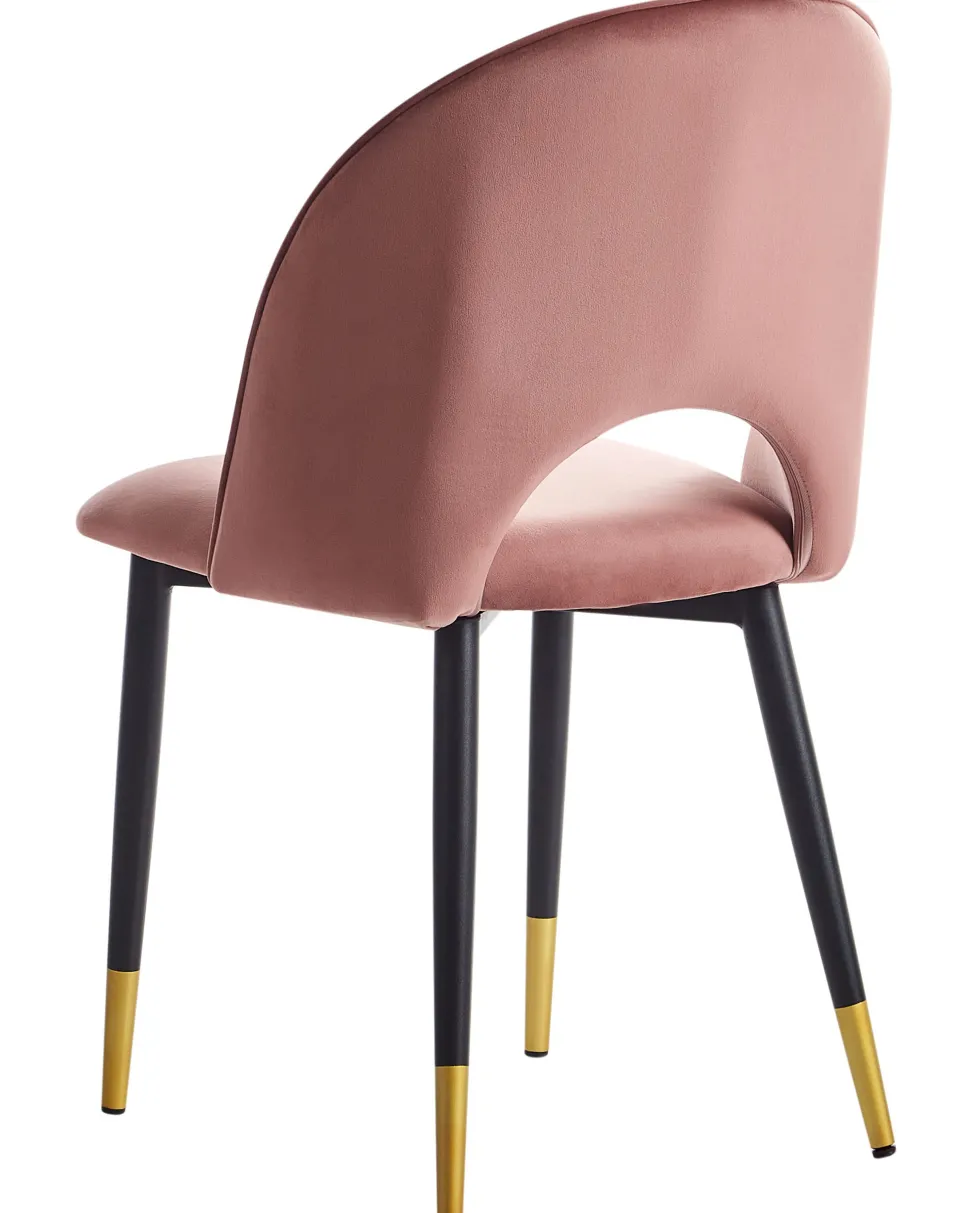 Esszimmerstuhl Samtstoff Rosa 2Er Set Magalia