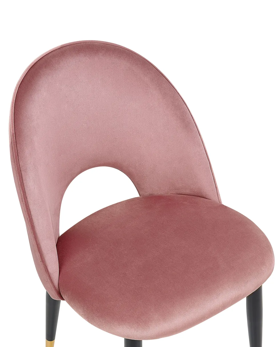 Esszimmerstuhl Samtstoff Rosa 2Er Set Magalia
