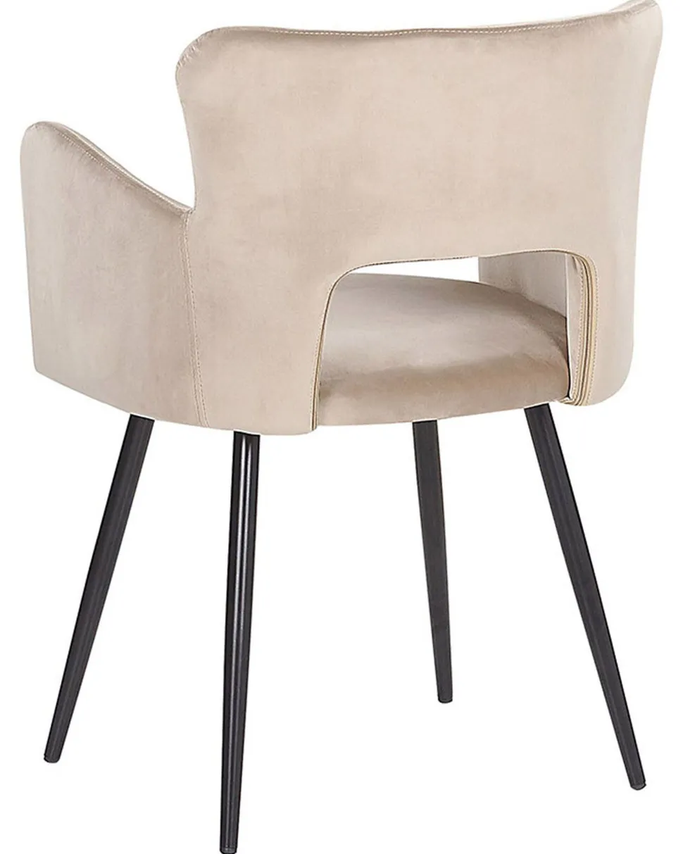 Esszimmerstuhl Samtstoff Taupe 2Er Set Sanilac