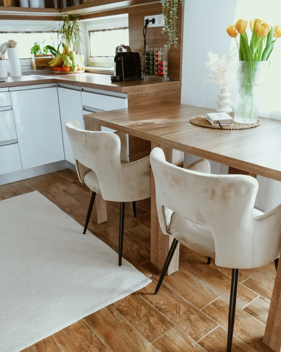 Esszimmerstuhl Samtstoff Taupe 2Er Set Sanilac