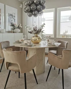 Esszimmerstuhl Samtstoff Taupe 2Er Set Sanilac