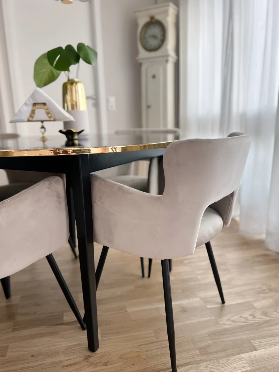 Esszimmerstuhl Samtstoff Taupe 2Er Set Sanilac