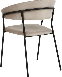 Esszimmerstuhl Samtstoff Taupe 2Er Set Mariposa