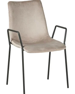 Esszimmerstuhl Samtstoff Taupe 2Er Set Jefferson