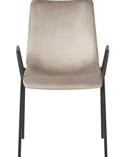 Esszimmerstuhl Samtstoff Taupe 2Er Set Jefferson