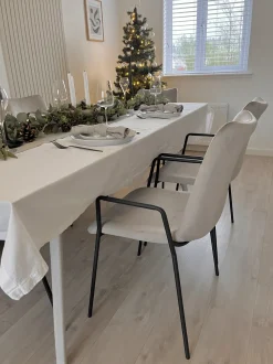 Esszimmerstuhl Samtstoff Taupe 2Er Set Jefferson